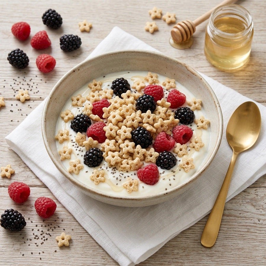 Fresh Berry Greek Yogurt Bowl with QuinoaQuill Original