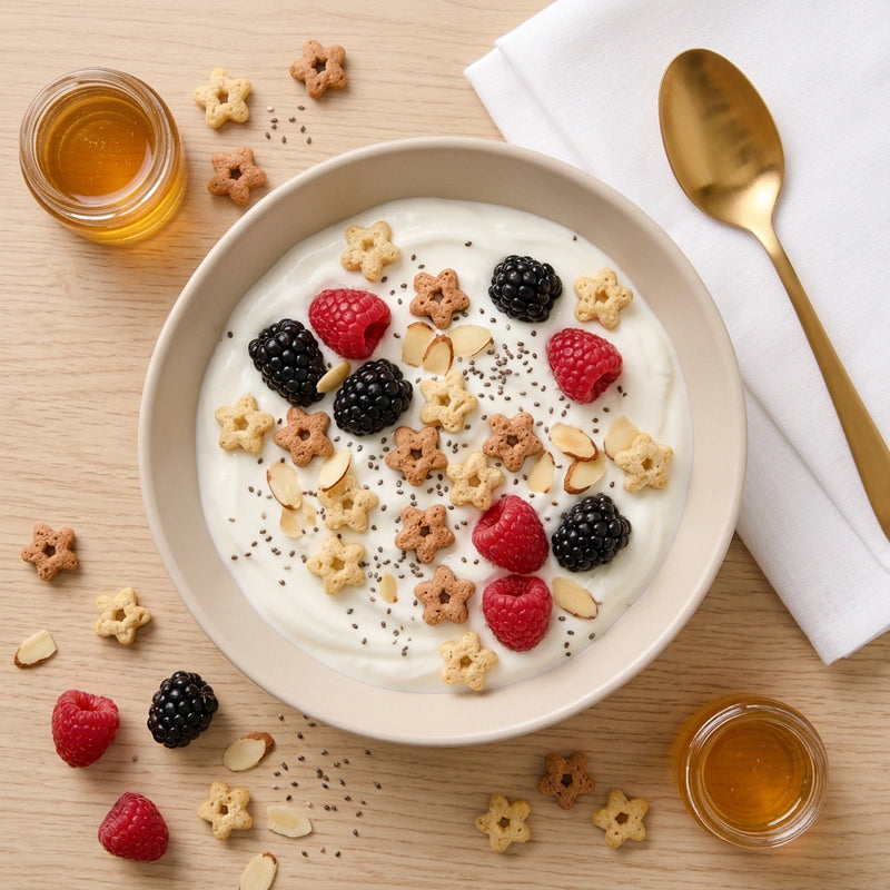 Cinnamon Berry Greek Yogurt Bowl