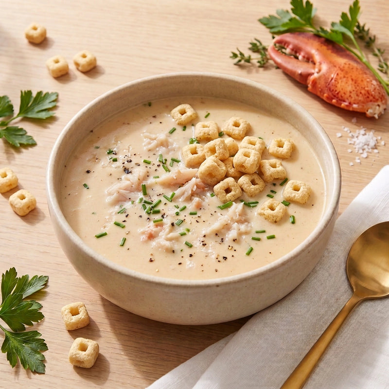 New England Clam Chowder with QuinoaQuill Crunch
