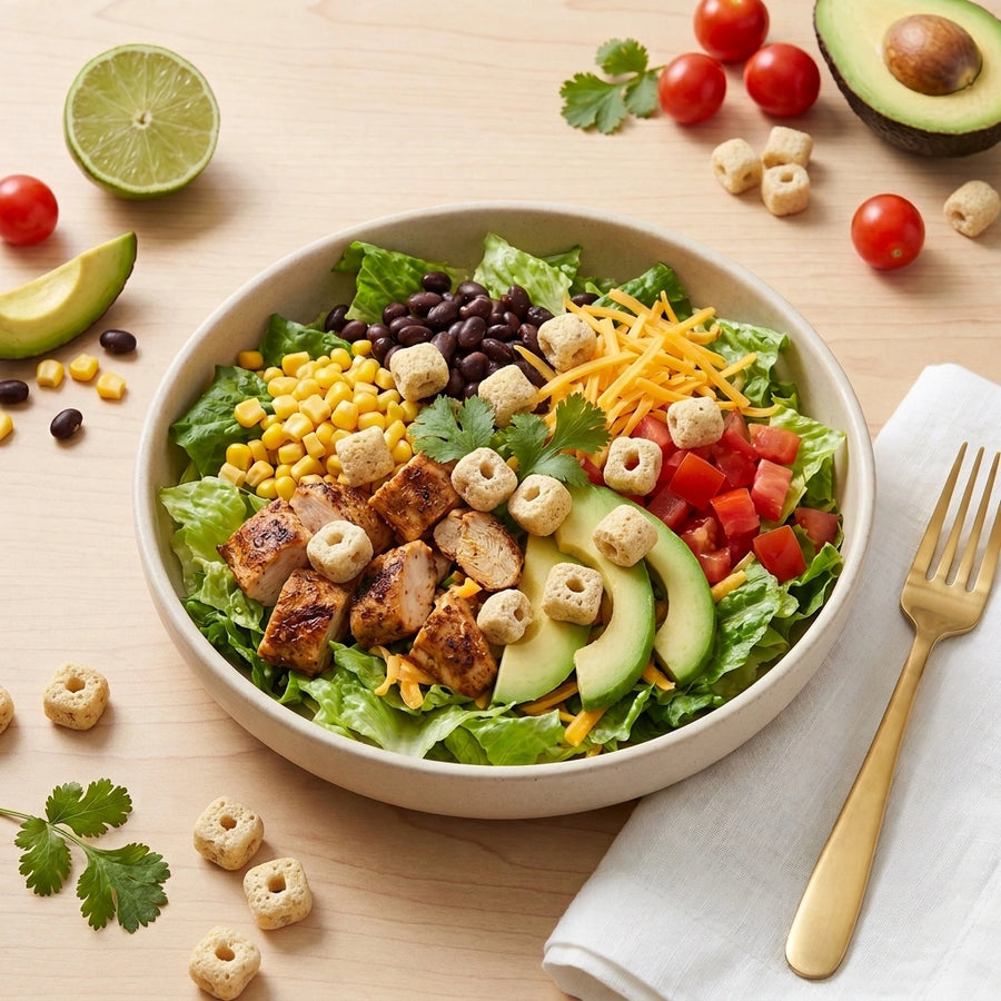 Southwest Taco Salad with Quinoa Crunch