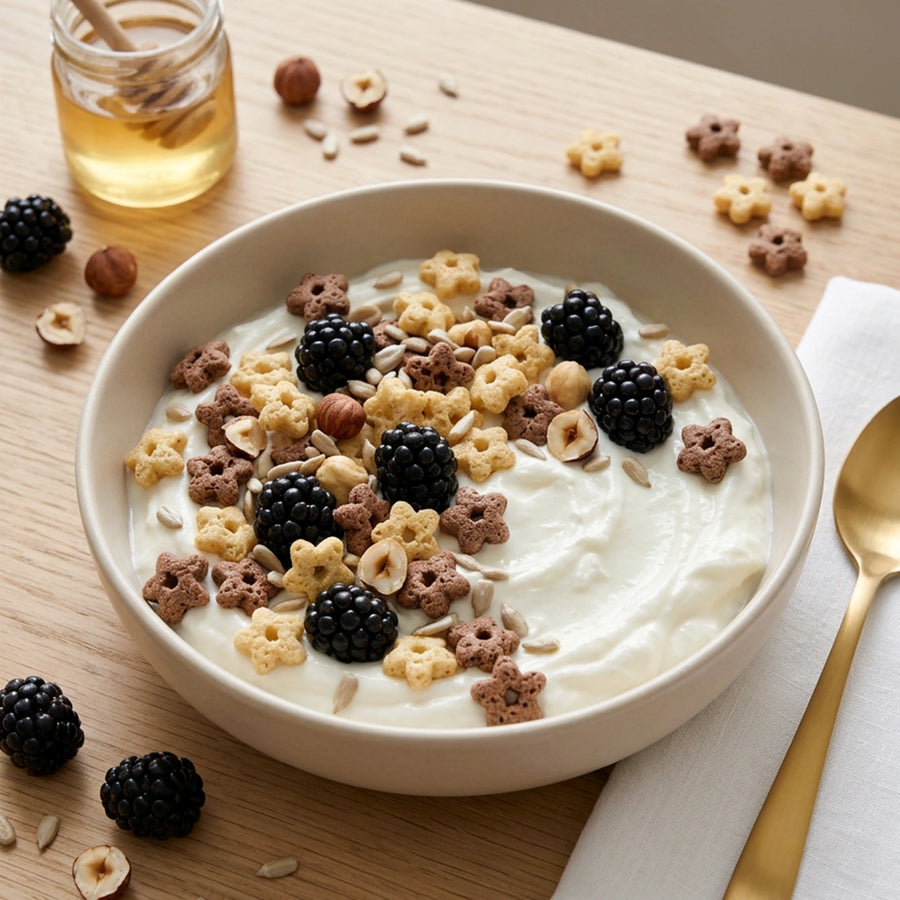 Blackberry Hazelnut Greek Yogurt Bowl